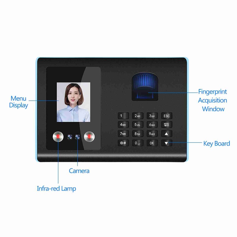 Intelligent Attendance Machine Face Fingerprint Password Checking-in Recorder for Employees