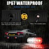 XTAUTO 10pcs LED Emergency Strobe Light, Red White 6-LED Ultra