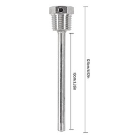 2 pieces 8 x 100 mm stainless steel immersion sleeve, 1/2 inch probe made of 304 stainless steel with locking screw, RTD PT100 thread, immersion protection pipes for thermocouples, protective tube for
