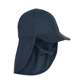 Mikk-line Sun Hat Baby UV Protection 50+, Hat with Neck Protection for Boys and Girls, Breathable Peaked Cap, Children, Adjustable Sun Hat for Outdoor, Garden and Beach, blue nights, 51