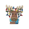 Wholesale Applique Christmas Moose - Lights in Antlers - Face/Head