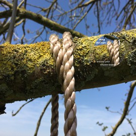 Tree Swing Conversion Ropes Complete Kit with Galvanised Steel Fixings Choice of 2 Lengths (5.5m Pair of Ropes)
