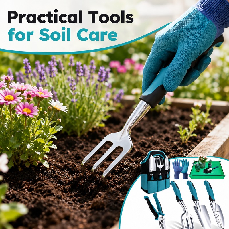 7-Piece Garden Tool Set for Plant Care – Stainless Steel