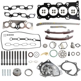 Head Gasket Bolts Set+Timing Chain Kit+Water Pump for xB 11,for Toyota Matrix/Corolla 09,for RAV4 04-08,for Highlander 06-07,for Camry 07-09 2.4L L4 OE#HS26323PT ES72249-2 CTKTO44 AW9414