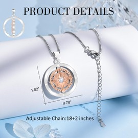 QianSiLi Graduation Gifts for Her Gold Compass Necklace for Women High School College Graduation Gifts for Women Daughter Best Friend Students