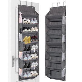 Mczan Over Door Shoe Organizer with 8 Mesh Pockets, 8 Wire Pockets, Large Deep Pockets