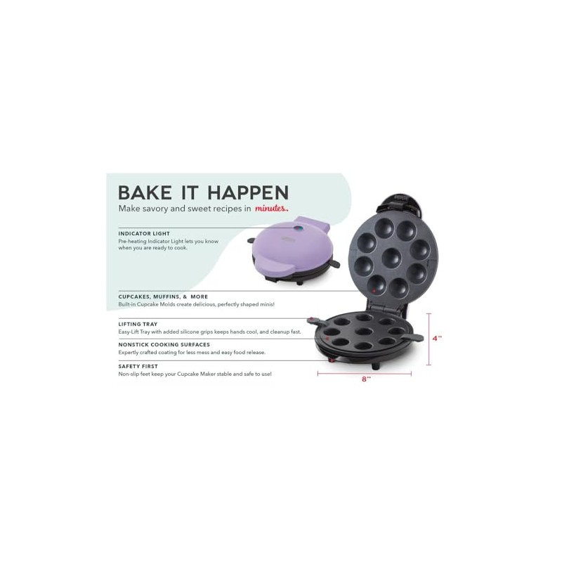Dash Express Mini Cupcake Maker, DCM009GBLA04