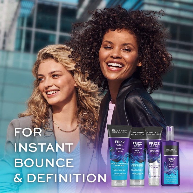 John Frieda Frizz Ease Dream Curls Curl-Defining Conditioner 250ml, Anti-Frizz