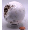 72mm 390g White Scolecite Sprays Cluster Carved into Sphere Polished