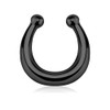 Inspiration Dezigns Black Plain Non-Piercing Septum Hanger Nose Ring