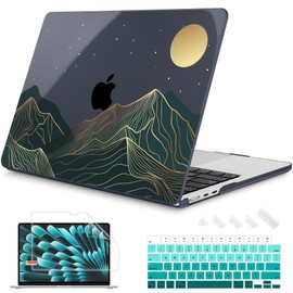 Mektron Designed for 2025/2024/2023 MacBook Air 15 INCH M4 A3241 /M3 A3114 /M2 A2941 Case, Printed Plastic Hard Shell Cover with 15.3" Liquid Retina Display Touch ID, Abstract Mountain C112