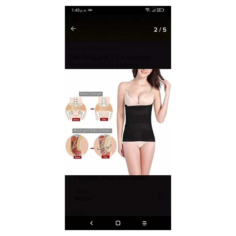 Faja Posparto 3 Piezas