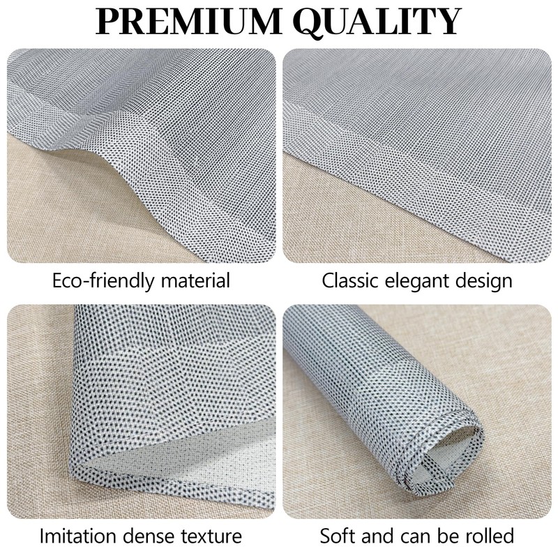 Bloss Placemats Set of 4, Linen Woven Place Mats for