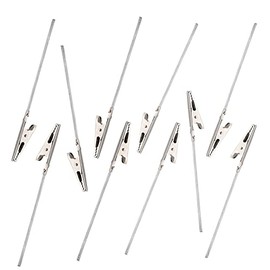 LURI 50 pk de cocodrilo clip de metal, porta tarjetas de presentacion de 4.05in. Se puede utilizar como tabla portapapeles clip, porta menu, invitaciones para boda clip, tarjetas de regalo clip y más