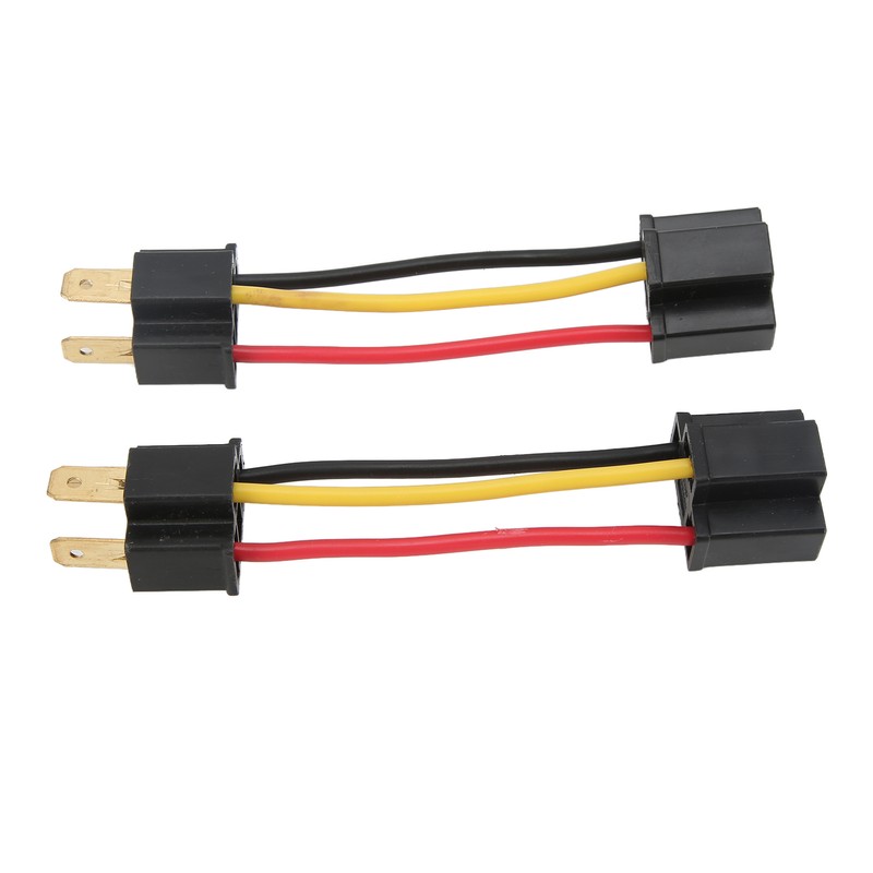 2pcs H4 Headlight Socket Converter Head Light Wiring Harness Adapter