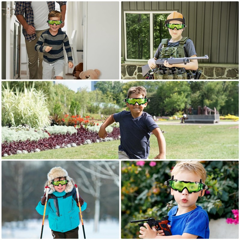 Adjustable Night Vision Goggles for Kids with Flip-Out Lights Eye