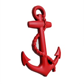 New Red Anchor Emblem Anchor Badge Thick Decal Universal for All Vechile and All Flat Place Made of Metal