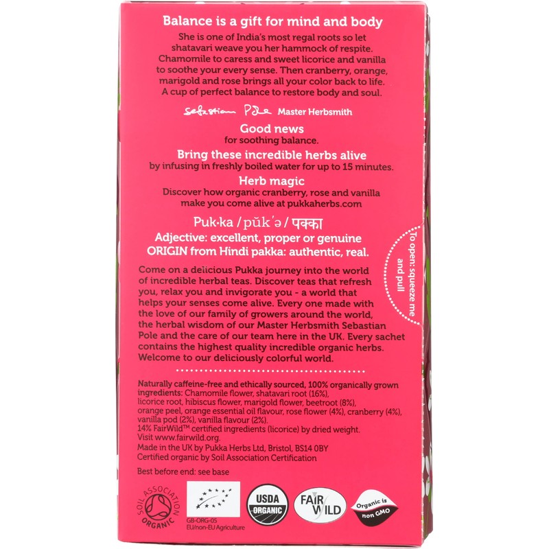 Pukka Herbs - Organic Herbal Tea Womankind - 20 Tea