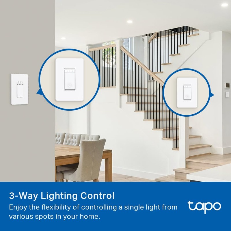 TP-Link Tapo Smart 3 Way Dimmer Switch KIT, Matter Compatible,