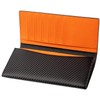 [Number7] Men's Long Wallet Carbon Leather, orange