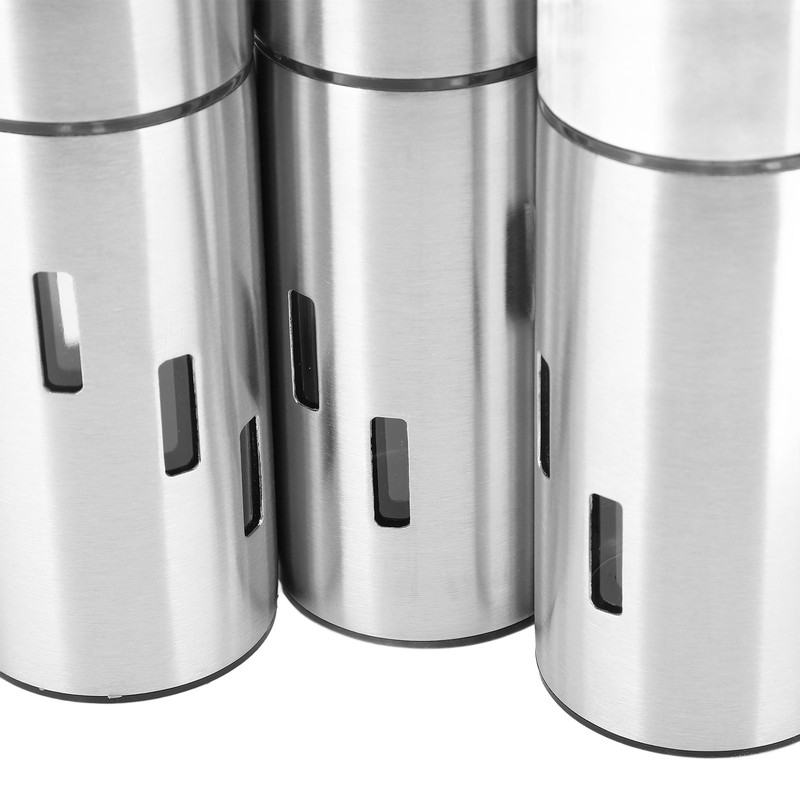 3Pcs Salt and Pepper Shakers Set Stainless Steel 3 Sizes