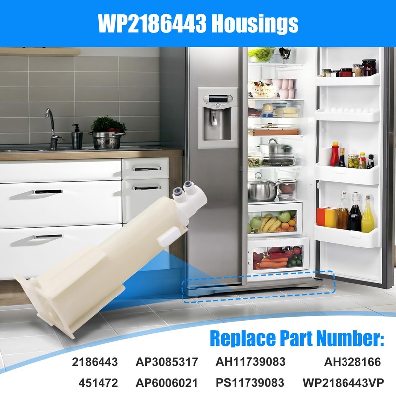WP2186443 Housing Compatible with Whirlpool Kenmore Refrigerator replacement parts Replaces