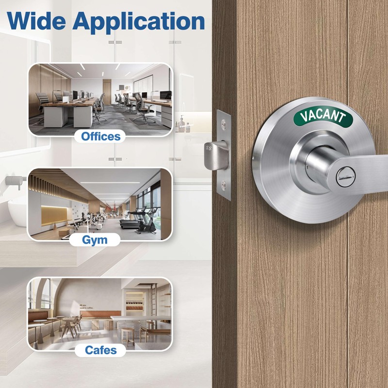 Commercial Grade Bathroom Door Lock-Privacy Indicator Lock Vacant or in-Use,