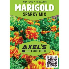 Axel's Garden Seeds French Marigold Flower Seed Mix | Non-GMO | Heirloom | Fresh Annual Flower Seeds - 5 Seeds