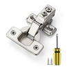 Ravinte 6 Pack 3 Pairs 5/8 Inch Overlay Brushed Nickel