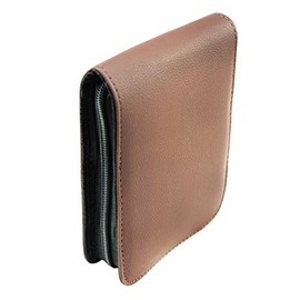 Estuche de cuero sintético para 12 plumas estilográficas o bolígrafos, bolsa de gran capacidad para tu colección, color marrón