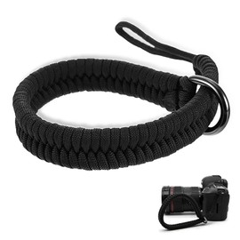 Bogoro Camera Hand Strap, Camera Assist Hand Straps, Adjustable Camera Strap, Hand-Braided Paracord with Quick Release for Nikon, Canon, Sony, Olympus DSLR, black