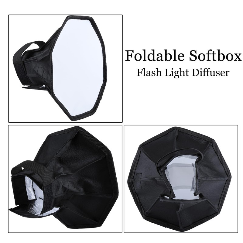 YicDofu 20cm/7.8" Octagonal Flash Diffuser Softbox for Speedlight