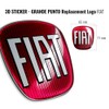 AMS 32015 Fiat 3D Sticker Logo Front + Rear for