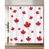 Maples Shower Curtain,72×72 Inch Canada Maple Flag Shower Curtains,1.8×1.8 Meters