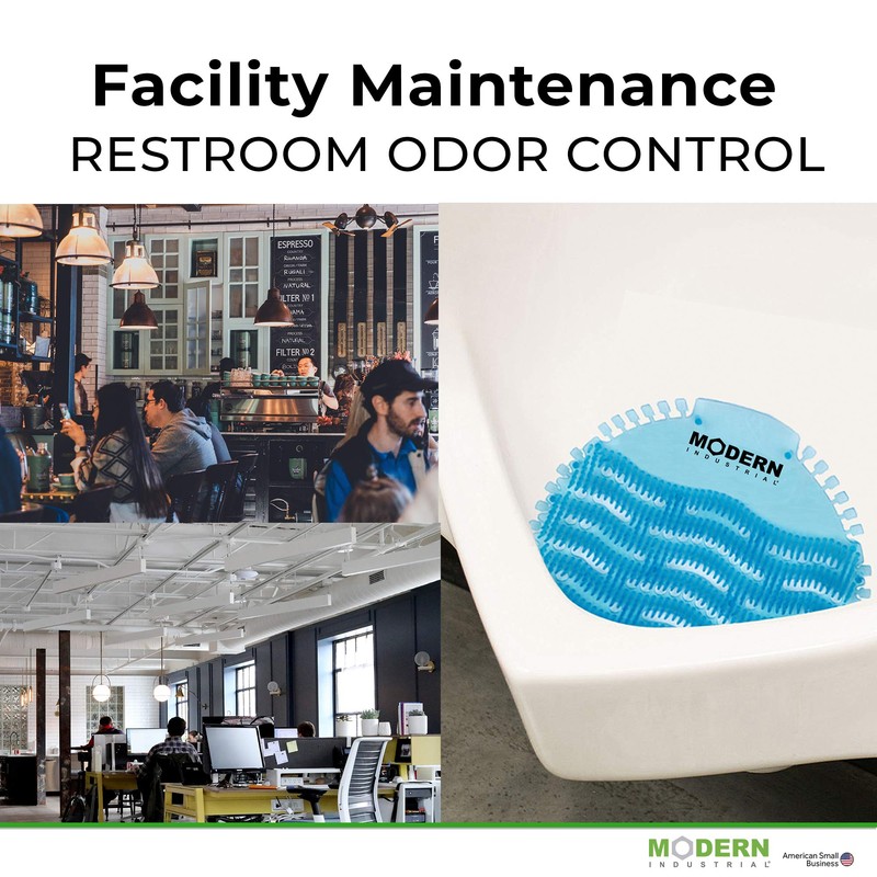 Modern Industrial Urinal Screen and Deodorizer - Fits Most Urinals,