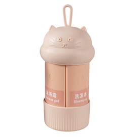 Travel Bottles for Toiletries 4 in 1 Portable Travel Bottles Leak Proof Squeezable Travel Size Containers Refillable Liquid Travel Accessories for Shampoo Body Wash Lotion (Skin color)