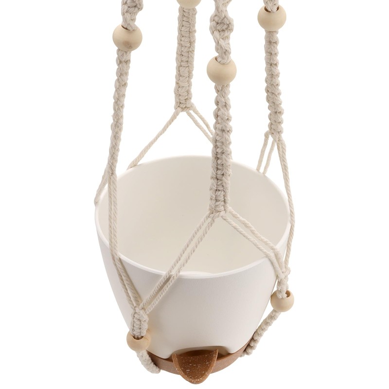 FUNSUEI 6 Inch Hanging Planters Set of 3, Self Watering