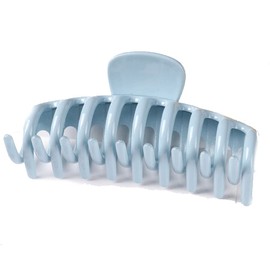 Big Hair Claw Clips 4.33 Inch Nonslip Large Claw Clip for Women Thin Hair, 90's Strong Hold Hair Clips for Thick Hair - light Blue