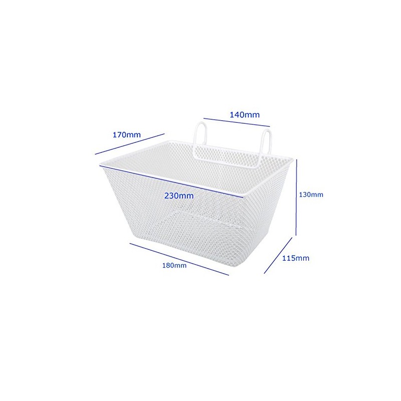White Kids Metal Wire Cycling Basket Junior Bike Bicycle Girls