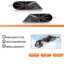 ADIIL Union Jack Style Smoked Lens W/Sequential LED Side Marker Lights