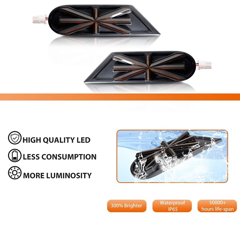 ADIIL Union Jack Style Smoked Lens W/Sequential LED Side Marker