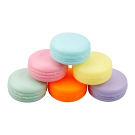 Tabanzhe 6 Pack Travel Bottles Pots - Cosmetics Dispensing Boxes, Lipstick Boxes, Blush Boxes - 10ml Cosmetic Containers with Lids for Toiletries, Samples, Crema, Powder, and Face Creams in 6 Colors