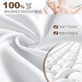 FreshCulture Twin XL Fitted Sheet Only - Hotel Quality Fitted Sheet Twin XL Size - Ultra Soft & Breathable - Brushed Microfiber - Deep Pocket - Cooling Fitted Sheets for Twin XL Size Bed (White)