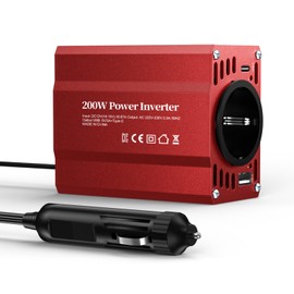 TAGEEBLU 200 W Inverter 12 V to 230 V Voltage Converter, Power Converter with Type-C and USB-A Port, Inverter 12 V 220 V, Car Socket for Car, Charging Mobile Phones, Laptops and Other Devices