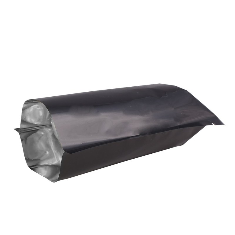 100x Premium Glossy Black Mylar Foil Open Top Pouch +