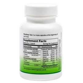 Gluten Digestive Enzyme - Digestive Support - Gluten Enzyme - Supplement for Digesting Gluten - Gut Health Support & Nutrient Absorption | 30 Count