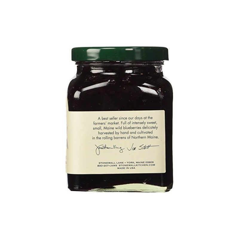 Stonewall Kitchens Wild Maine Blueberry Jam 12.5 -Ounce Jars (Pack