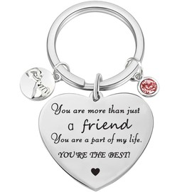 Tecreo Friendship Key Ring Gifts for Girls -You're the Best Friendship Keychain Gift Best Friend Gift for Girls Birthday Gifts for Best Friend Female BFF Gift Teenager Gift, Heart Pendant
