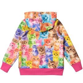 Big Girls Hoodies Zip Up Jackets Cat Sweatshirt Outfits Clothes 12 13
