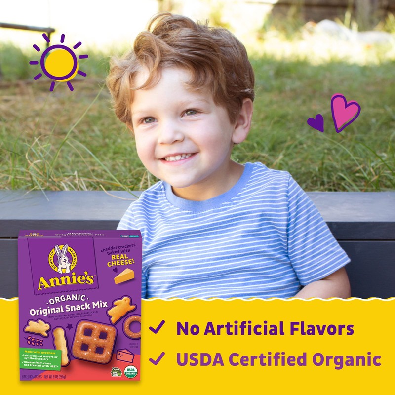 Annie's Organic Assorted Crackers and Pretzels Snack Mix, 9 oz